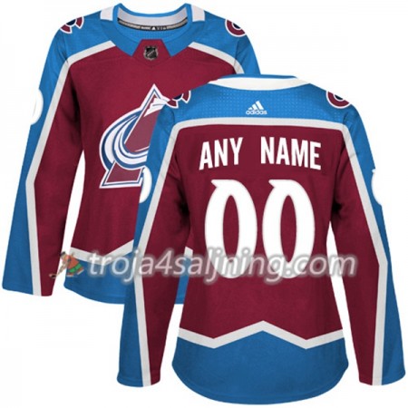 Colorado Avalanche tröja Customized Adidas 2017-2018 Burgundy Röd Authentic - Dame NHL Tröjor